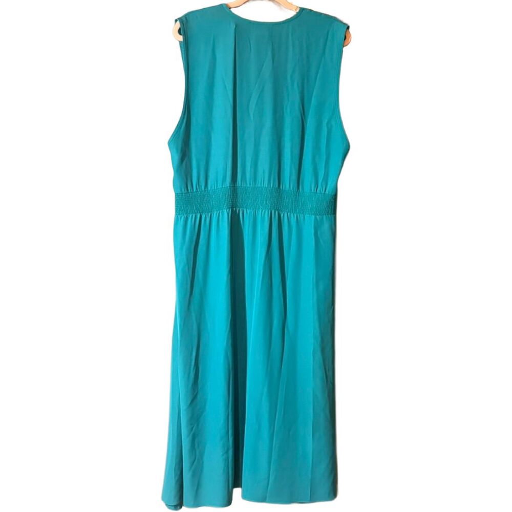 Vintage 90s Nina Piccalino Teal Midi Dress | Wedding Guest Bridesmaid - Picture 6 of 9